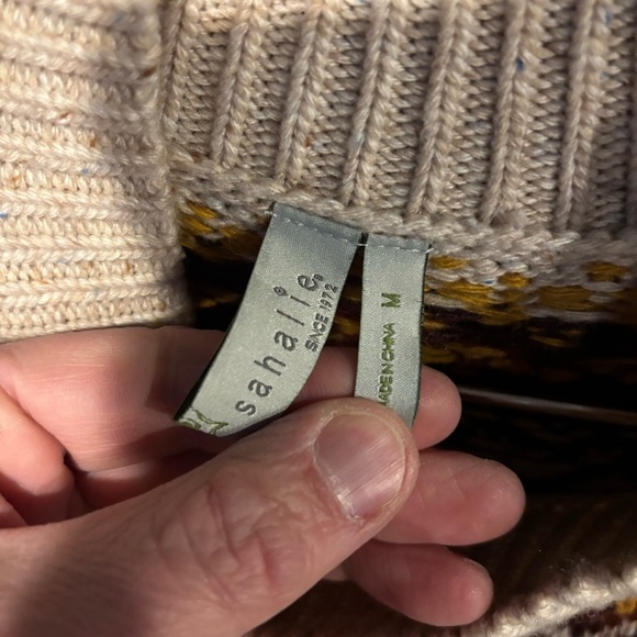 Women’s Sahalie Cream Fair Isle Sweater - Picture 4 of 5